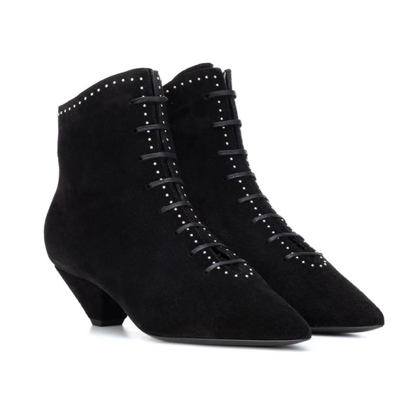 NEW in Box-😍 YSL SAINT LAURENT Kate Suede Ankle Boots 39 - Picture 1 of 8